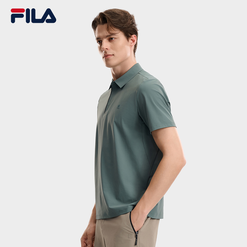 FILA Men Knitted Short Sleeve Polo Shirt