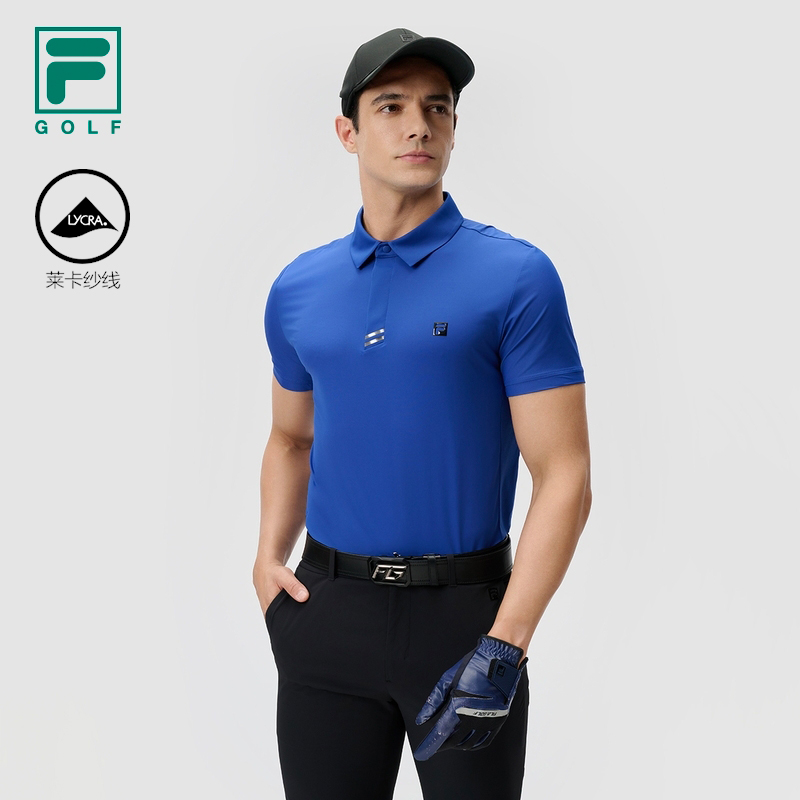 FILA CORE ATHLETICS GOLF2 Men Short Sleeve Polo (Black / Blue / White)
