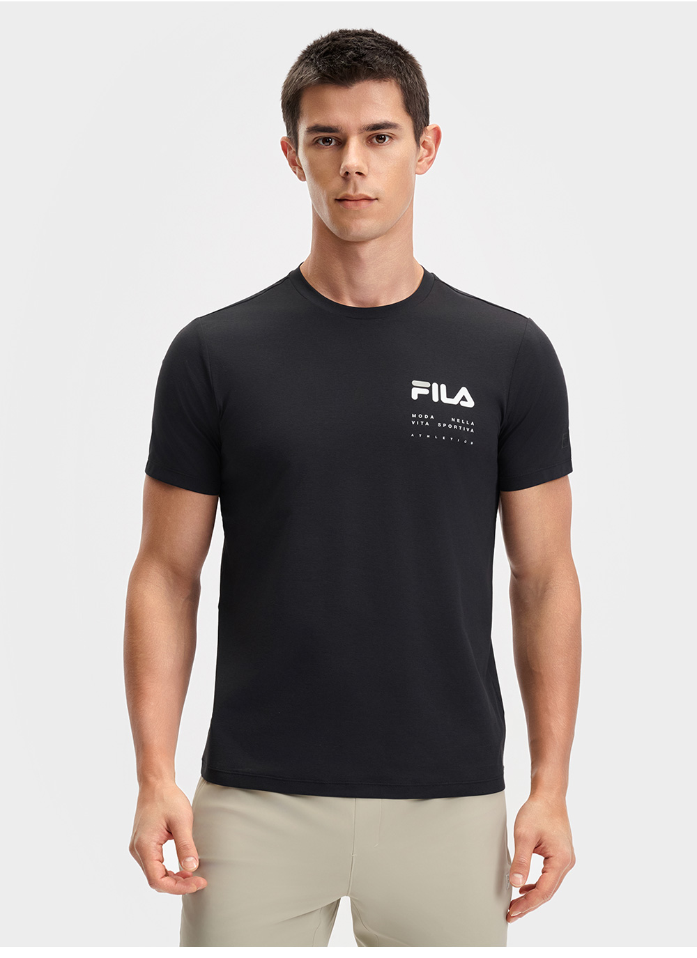 FILA CORE ATHLETICS FITNESS MEN ARTE ELEGANTE Men Short Sleeves T-Shirt (Black / Ash / Blue)