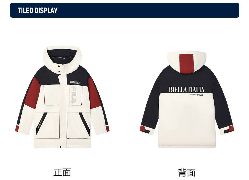 FILA CORE LIFESTYLE FILA ORIGINALE WINTER TENNIS CLUB Men Mid Length Down Jacket (Ash)
