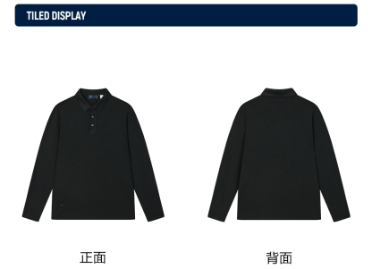 FILA CORE LIFESTYLE BLUE QUADRILATERO AESTHETICS Men Long Sleeve Polo (Black / Brown)