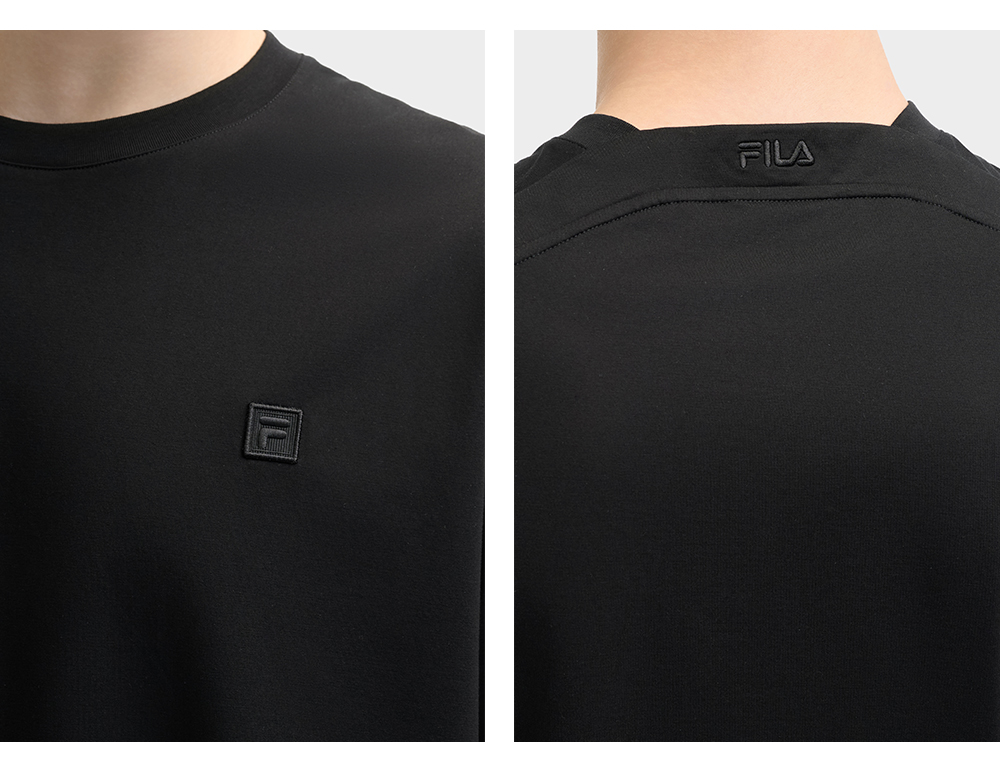 FILA CORE LIFESTYLE MILANO LUXURY CAFFE / FLAT WHITE Men Short Sleeves T-Shirt (Black / White)