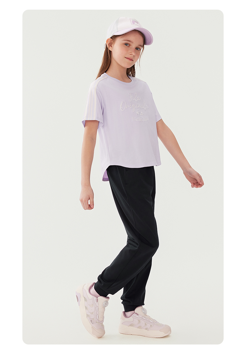 (130 - 165cm) FILA KIDS ORIGINALE Girl's Short Sleeve T-Shirt