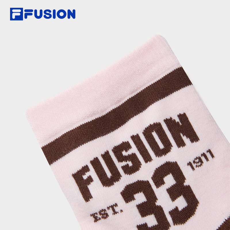 FILA  FUSION LIFE Middle Socks (Light Pink/White)