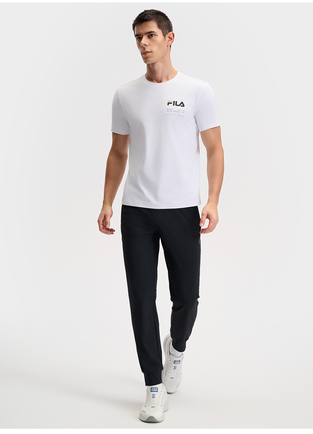 FILA CORE ATHLETICS FITNESS MEN ARTE ELEGANTE Men Knit Pants (Black)