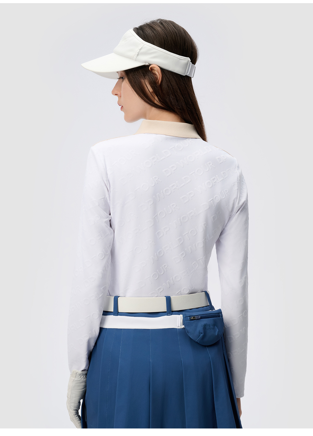 FILA CORE ATHLETICS GOLF DP WORLD TOUR MONOGRAM STRIPE Women Sweatshirt (White)