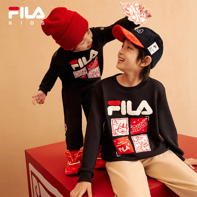 FILA KIDS ORIGINALE Boy's Pullover Sweater in Navy