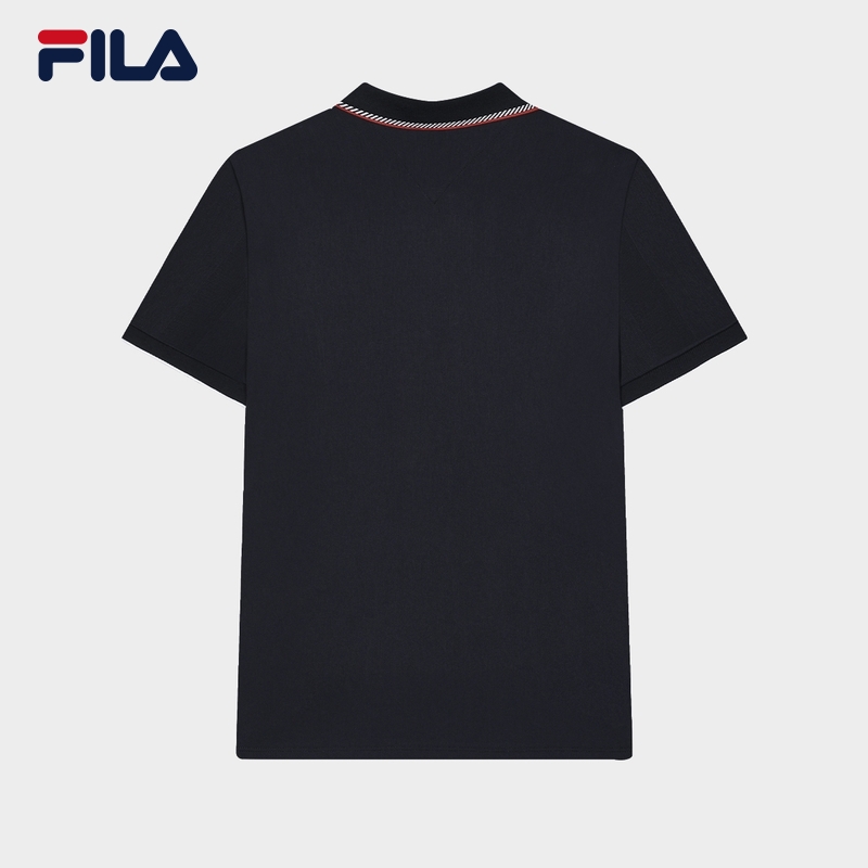 FILA CORE CROSS OVER MODERN HERITAGE Men Short Sleeve Polo (Navy / White)