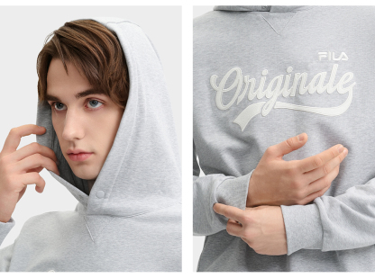 FILA CORE LIFESTYLE FILA ORIGINALE WINTER TENNIS CLUB Men Hoodie (Grey)