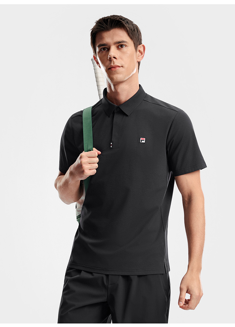 FILA MEN'S TENNIS Knitted Short Sleeve Polo Shirt