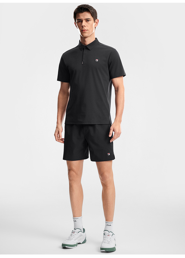 FILA MEN'S TENNIS Knitted Short Sleeve Polo Shirt