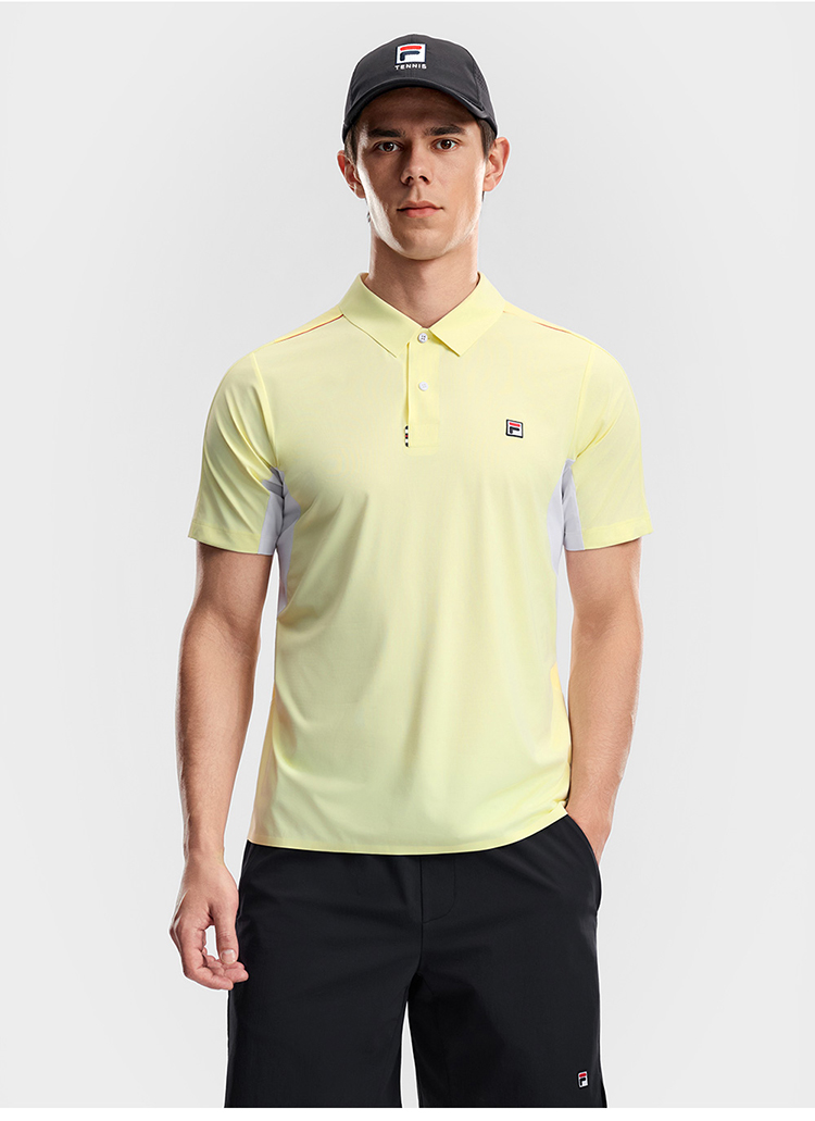 FILA MEN'S TENNIS Knitted Short Sleeve Polo Shirt