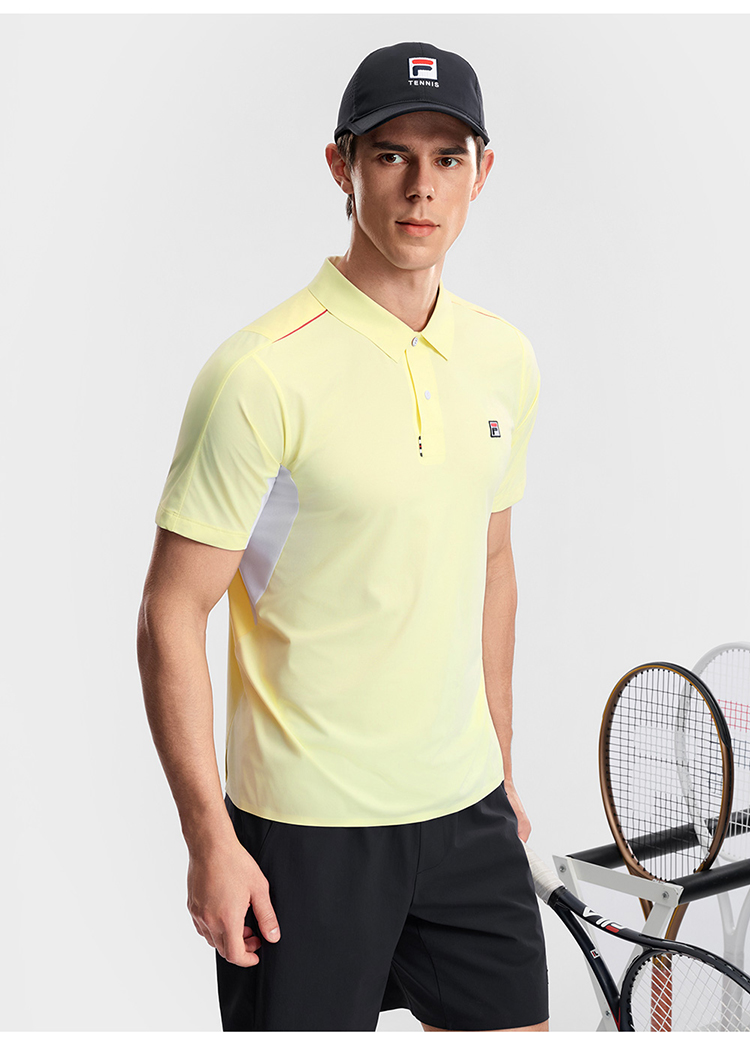 FILA MEN'S TENNIS Knitted Short Sleeve Polo Shirt