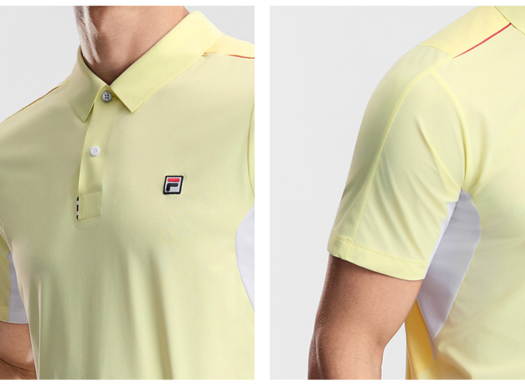 FILA MEN'S TENNIS Knitted Short Sleeve Polo Shirt