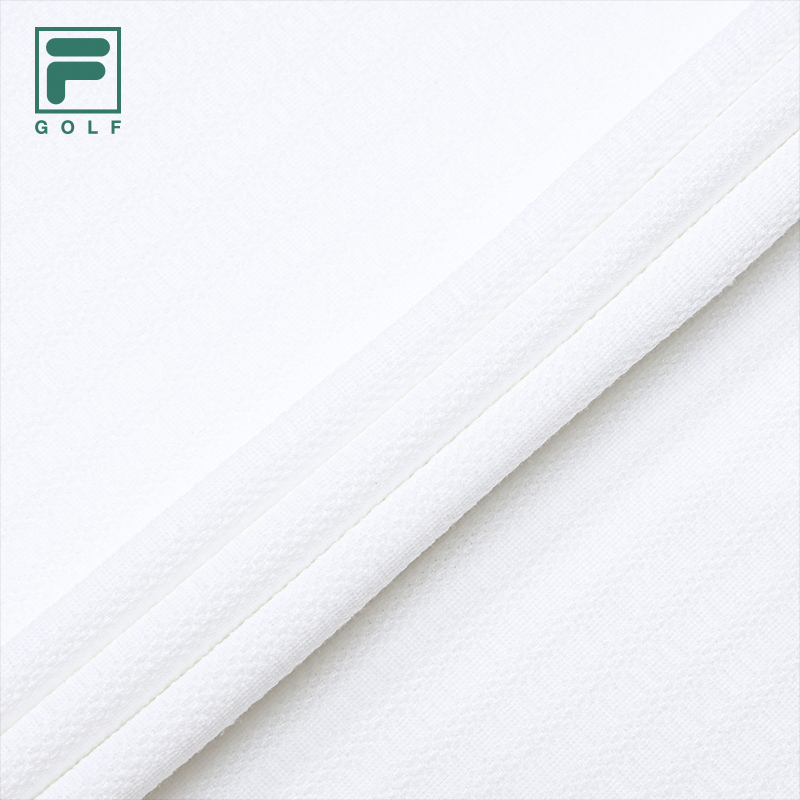 FILA CORE Men GOLF Knitted Short Sleeve Polo Shirt WHITE