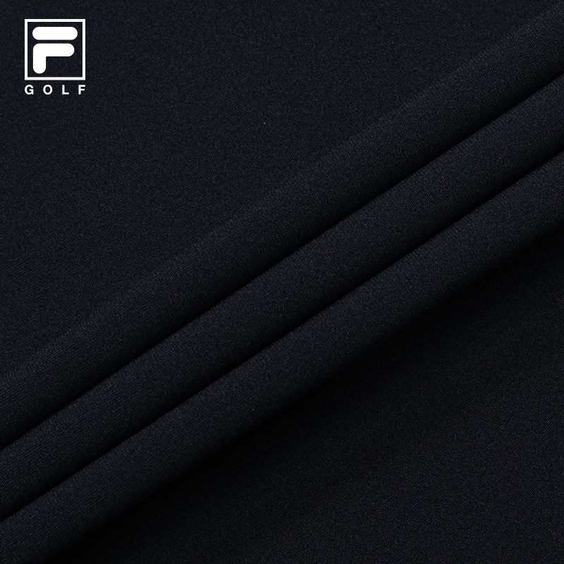 FILA CORE Men GOLF Knitted Short Sleeve Polo Shirt BLACK