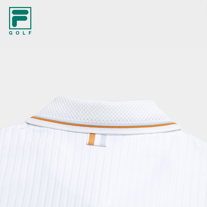 FILA CORE Women GOLF Knitted Short Sleeve Polo Shirt WHITE