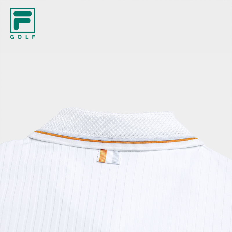 FILA CORE Women GOLF Knitted Short Sleeve Polo Shirt WHITE