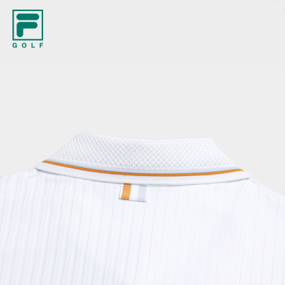 FILA CORE Women GOLF Knitted Short Sleeve Polo Shirt WHITE