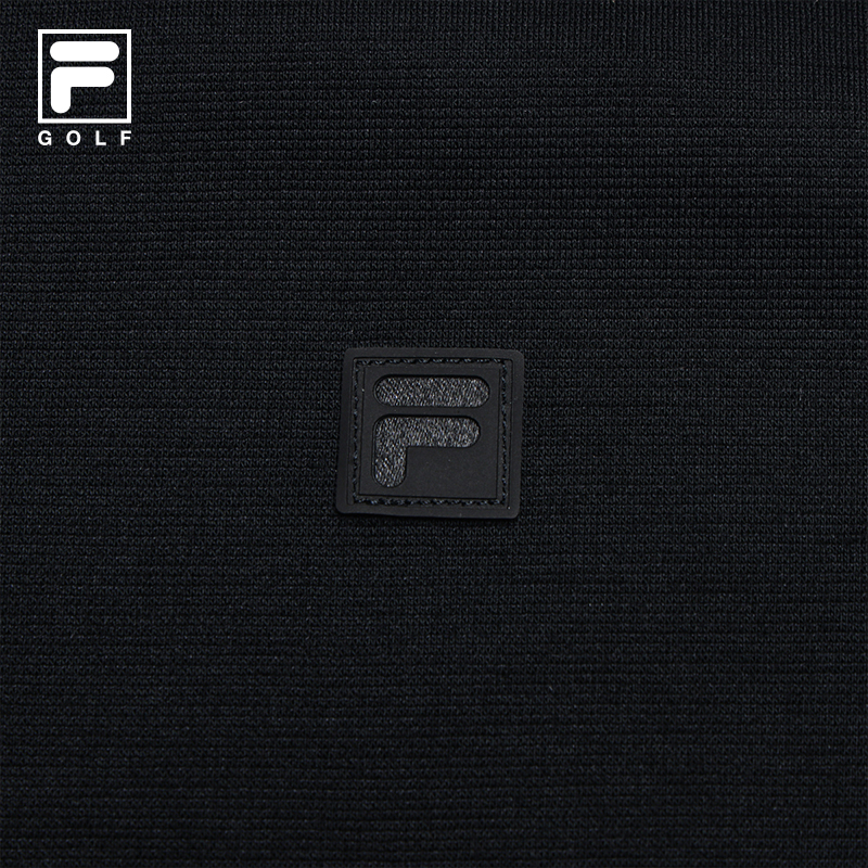 FILA CORE Women GOLF Knitted Short Sleeve Polo Shirt BLACK