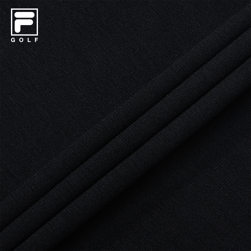 FILA CORE Women GOLF Knitted Short Sleeve Polo Shirt BLACK