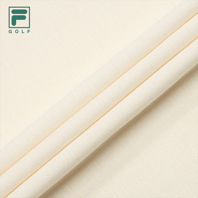 FILA CORE Women GOLF Knitted Short Sleeve Polo Shirt CREAM