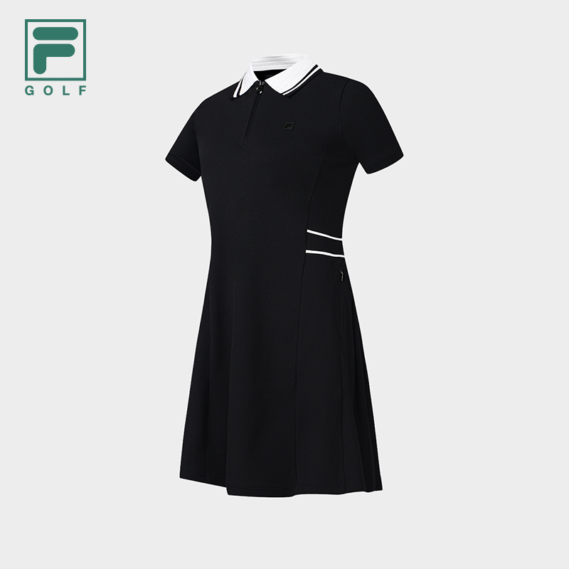 FILA CORE Women GOLF Dress with Built-in Shorts BLACK