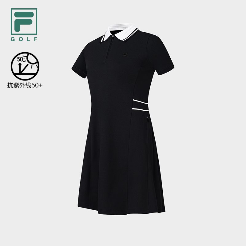 FILA CORE Women GOLF Dress with Built-in Shorts BLACK