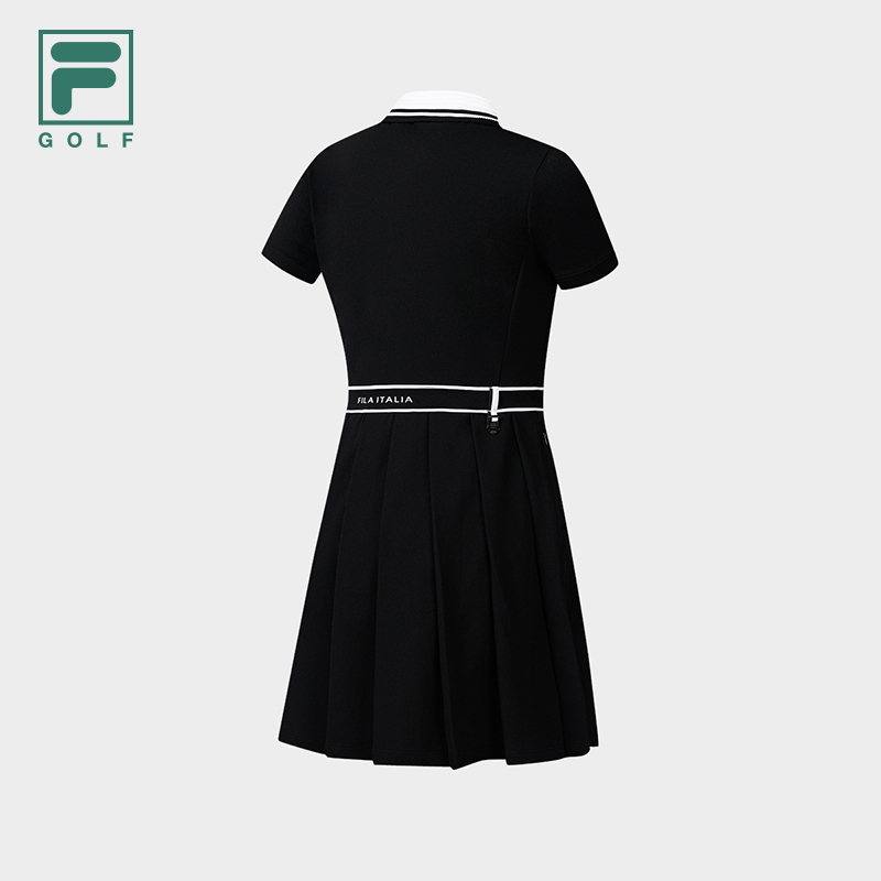 FILA CORE Women GOLF Dress with Built-in Shorts BLACK