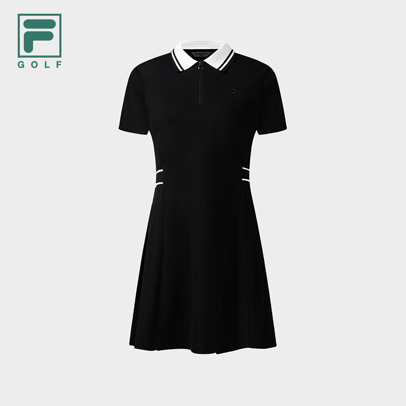 FILA CORE Women GOLF Dress with Built-in Shorts BLACK