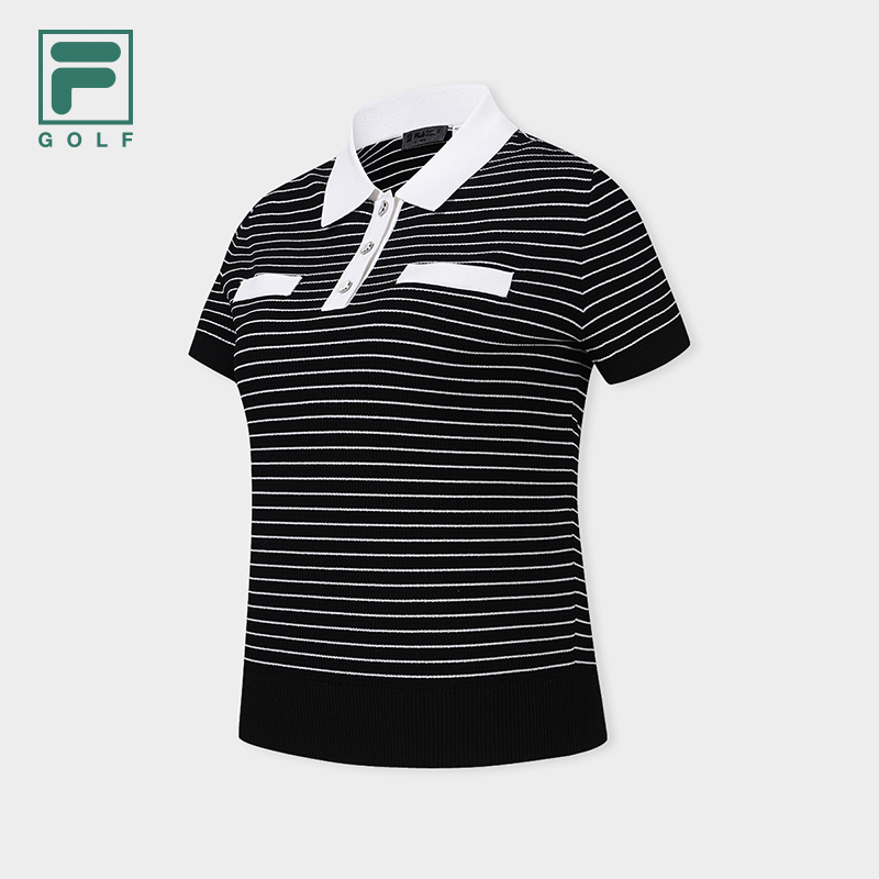 FILA CORE Women GOLF Knitted Top BLACK