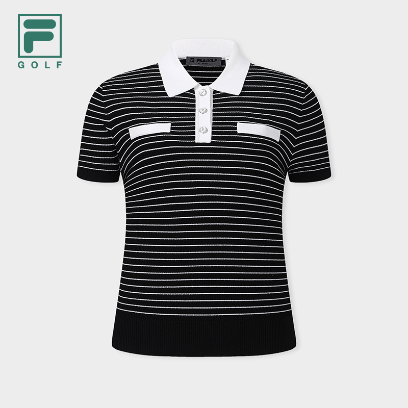 FILA CORE Women GOLF Knitted Top BLACK