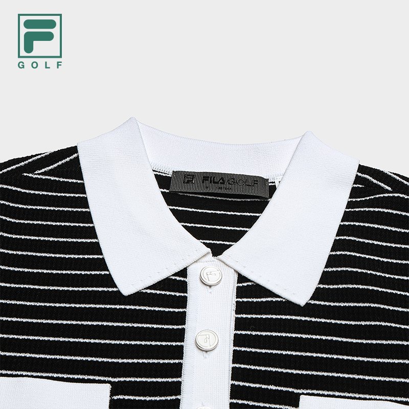 FILA CORE Women GOLF Knitted Top BLACK