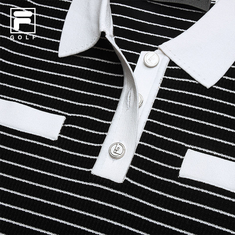 FILA CORE Women GOLF Knitted Top BLACK