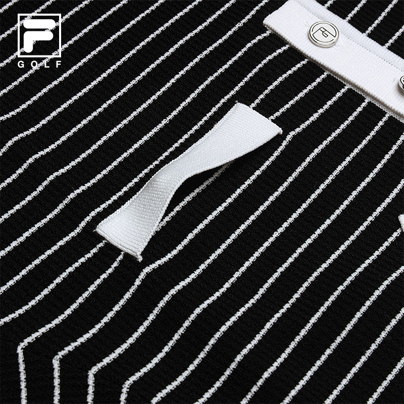 FILA CORE Women GOLF Knitted Top BLACK