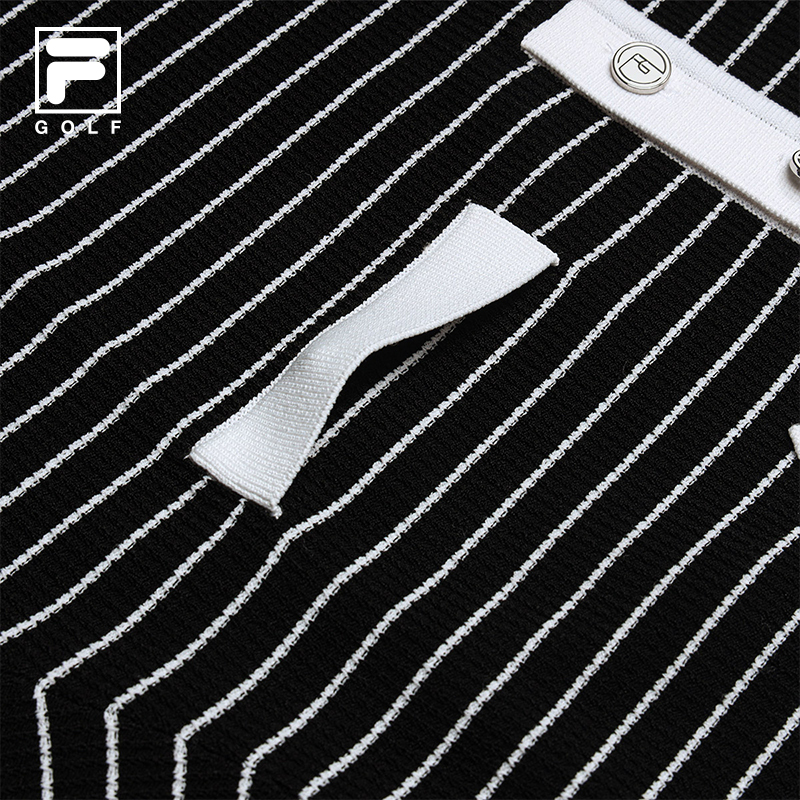 FILA CORE Women GOLF Knitted Top BLACK