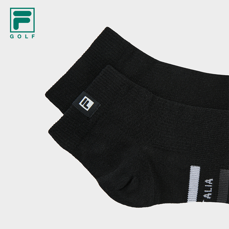 FILA CORE Men GOLF Quarter Socks BLACK