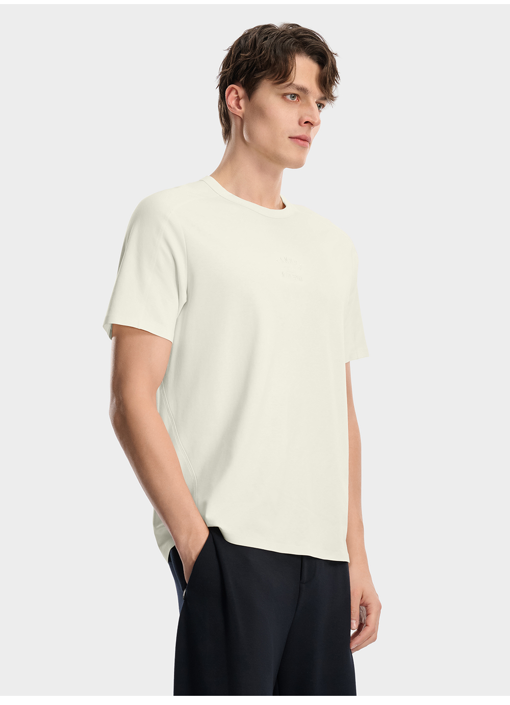 FILA CORE Men MILANO Knitted Short Sleeve Top WHITE