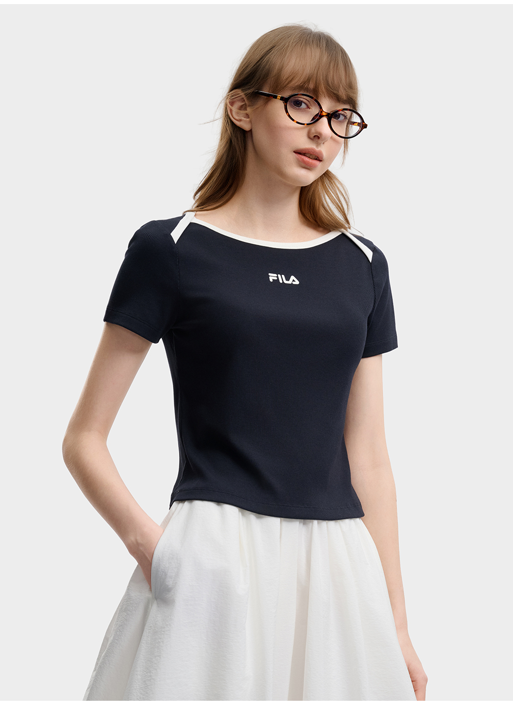 FILA WOMEN'S ORIGINALE Knitted Short Sleeve Top