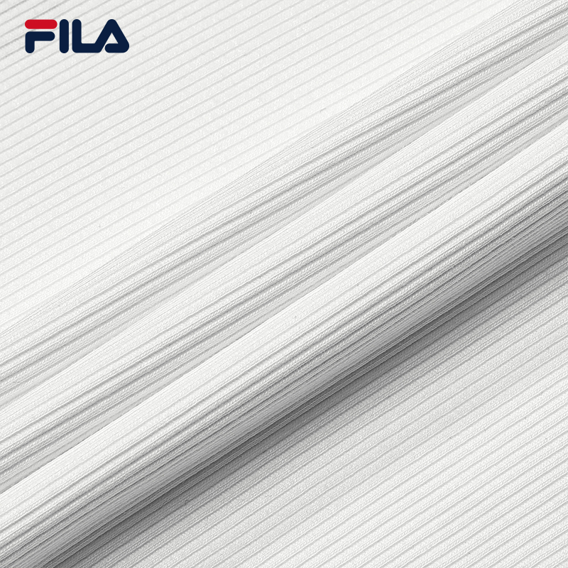 FILA CORE Women HERITAGE Knitted Short Sleeve Top WHITE