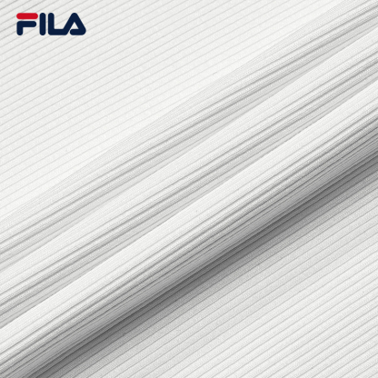 FILA CORE Women HERITAGE Knitted Short Sleeve Top WHITE