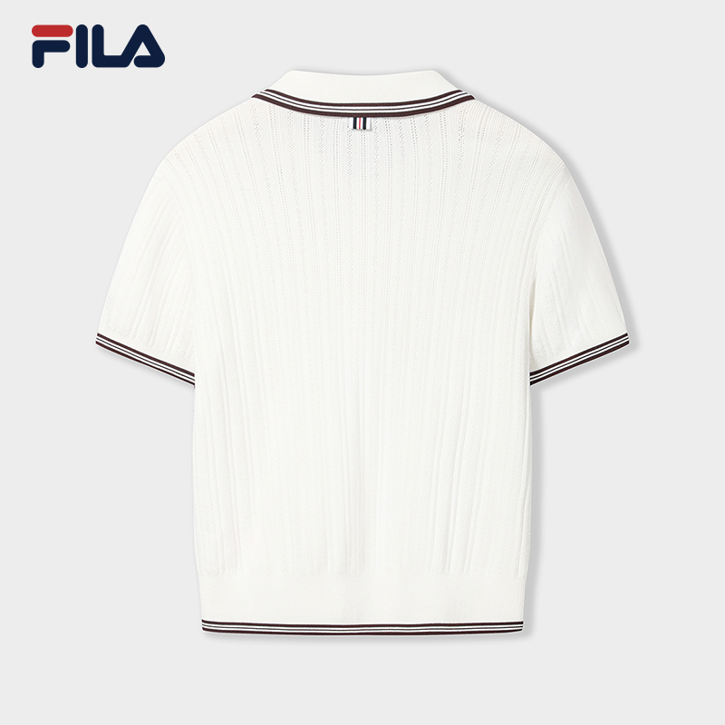 FILA CORE Women HERITAGE Knitted Top WHITE