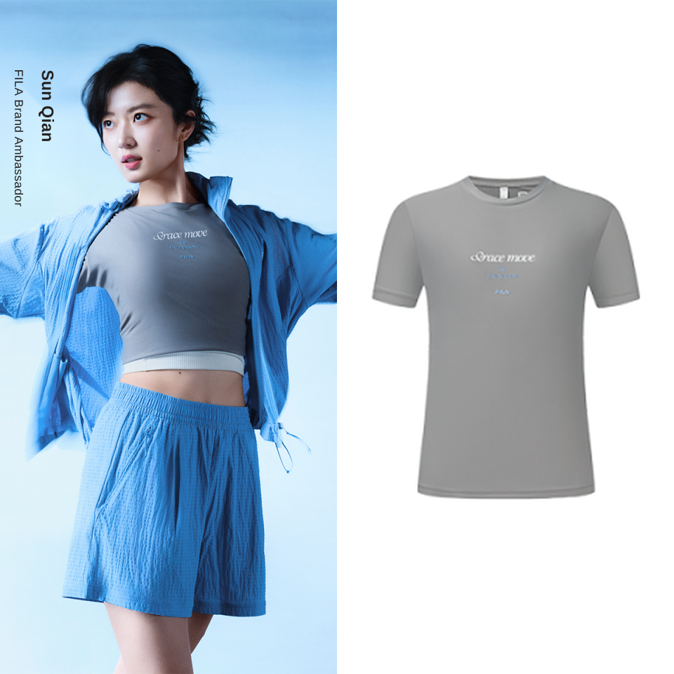 [Sun Qian's Pick] FILA Women's Knit Short Sleeve Tee