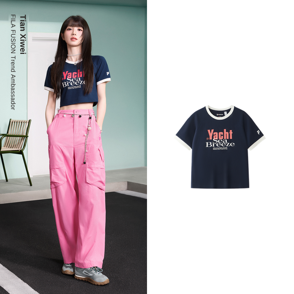 FILA FUSION Women's Knit Short Sleeve Tee
