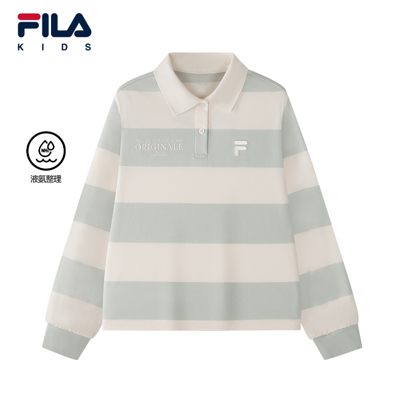 FILA KIDS Girls ORIGINALE Knit Long Sleeve Polo Shirt