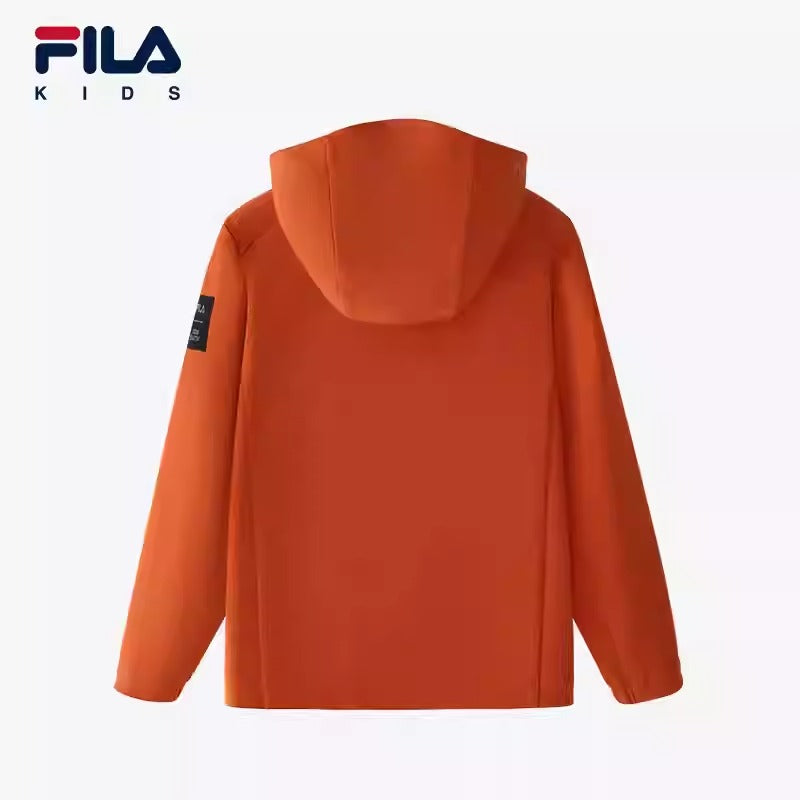 【FILA】Hard shell padding jacket★送料・関税込★ FILA Shell Jacket - Orange/Black