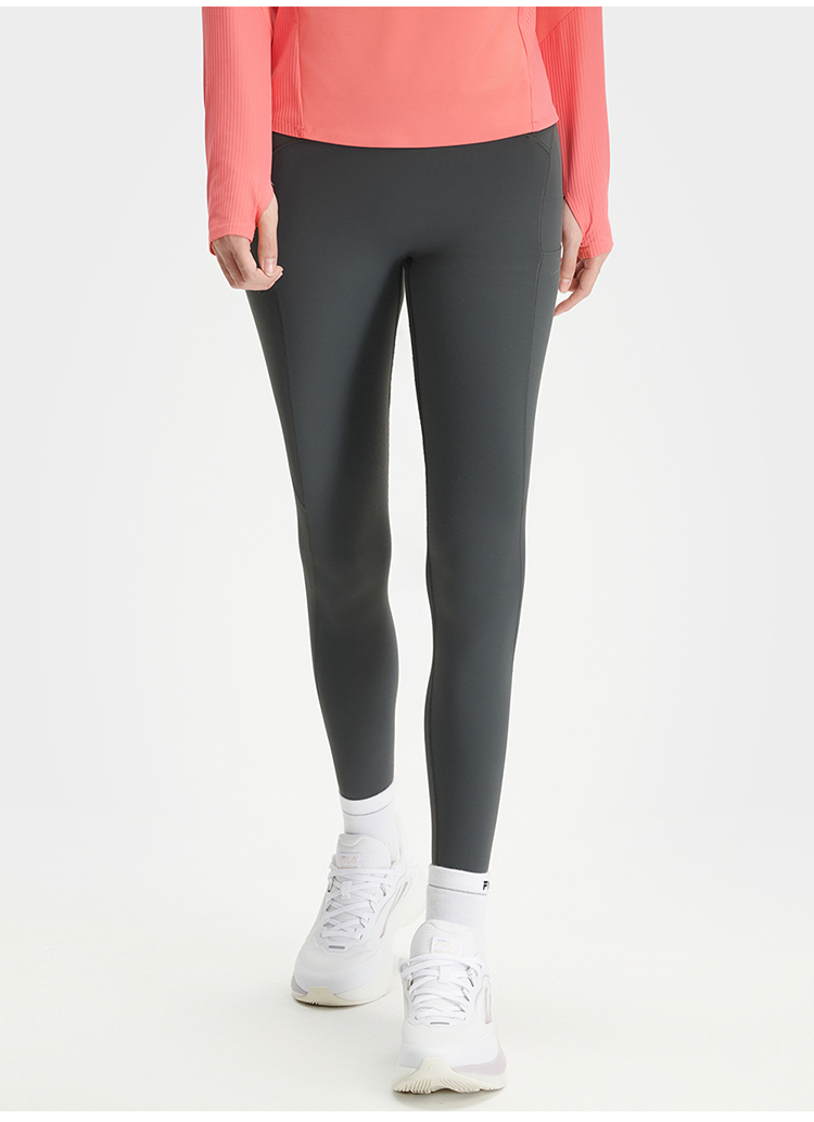 FILA CORE ATHLETICS FITNESS Women Knitted Leggings (Grey)