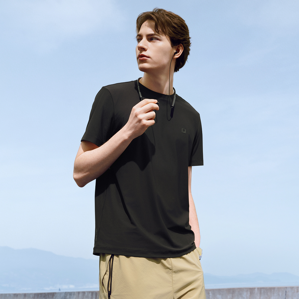 FILA MEN'S FITNESS Knitted Short Sleeve Top