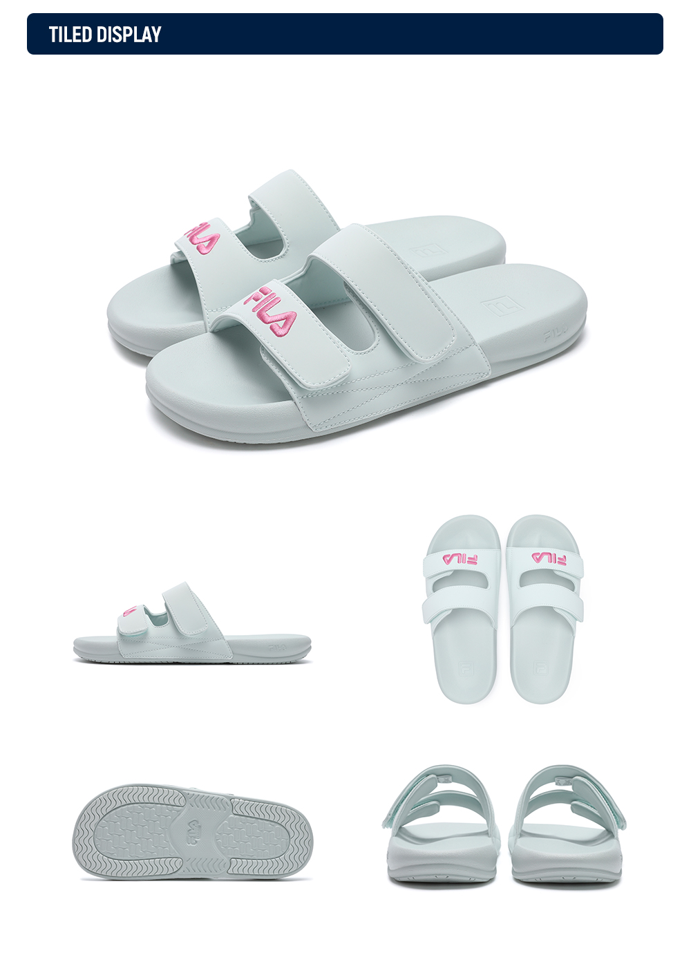 FILA CORE FASHION DRIFTER 2 WOMEN Women Slippers (Green / White / Blush Pink)