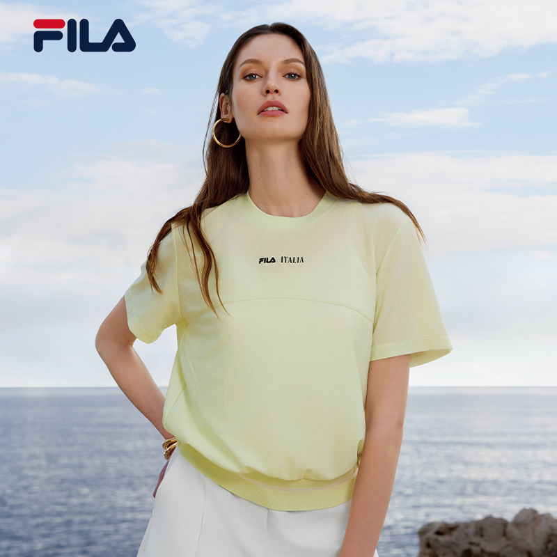 FILA CORE LIFESTYLE EMERALD SUMMER BREEZE Women Short Sleeves T-Shirt (Light Green)